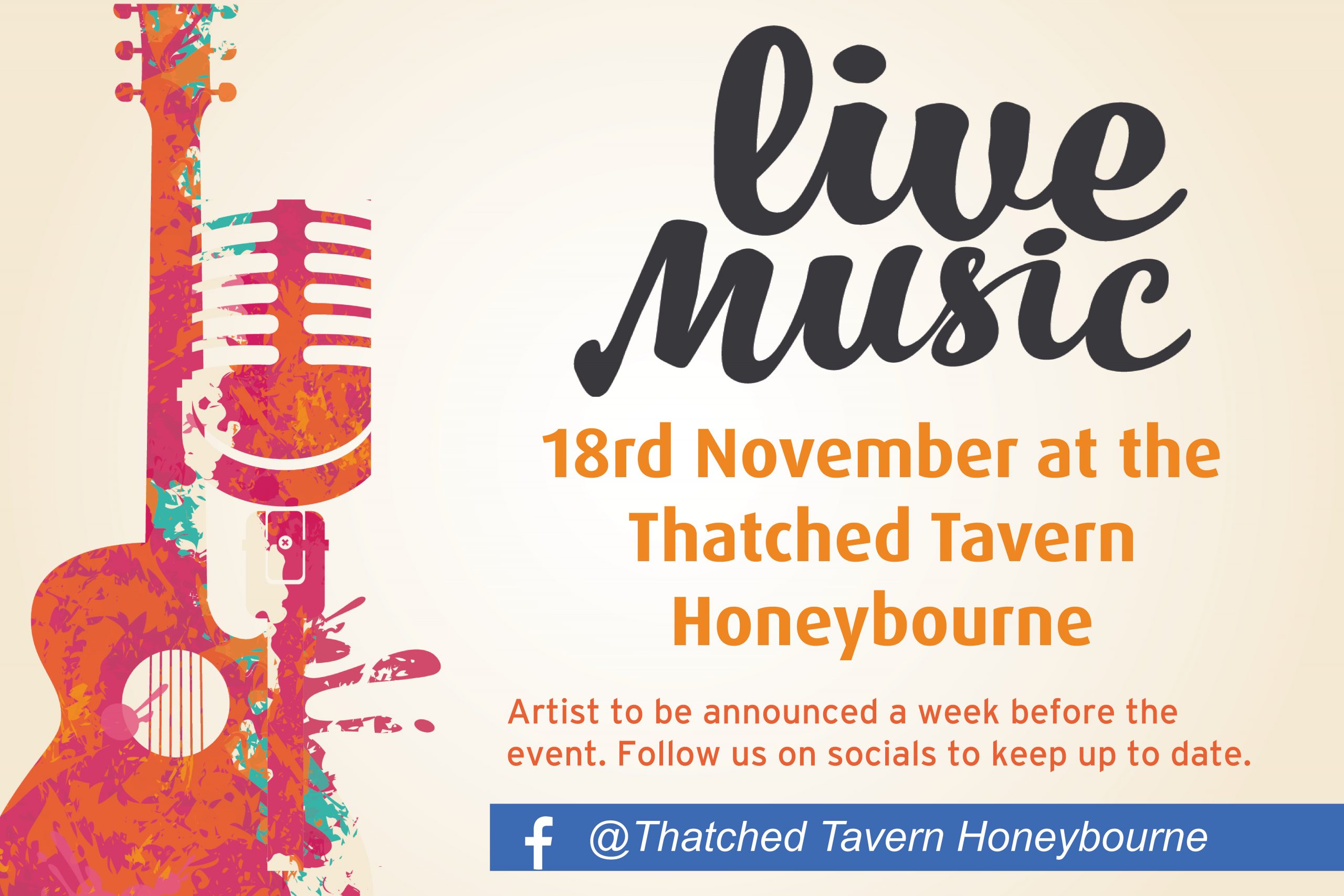 Live Music at the Thatched Tavern Honeybourne 18th November 2022