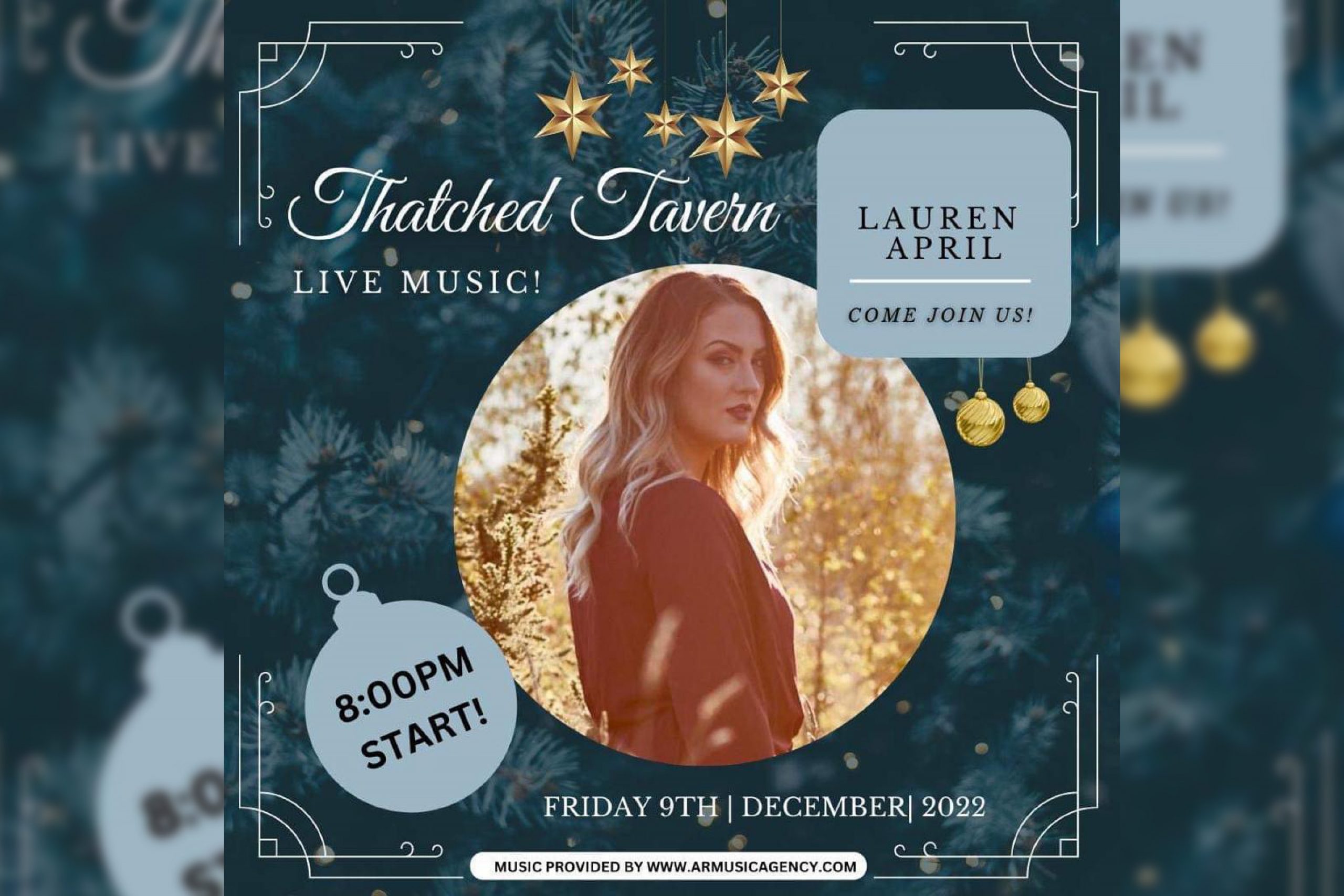 Live Music Lauren April Friday 9th December 2022 at 8pm