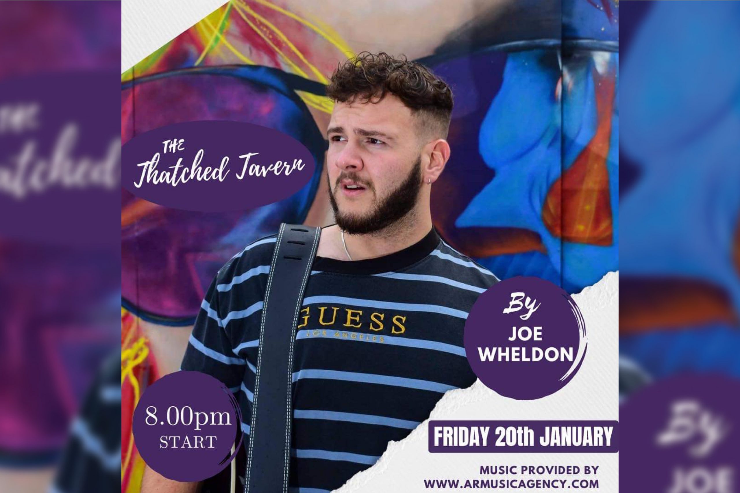 Live music performed by the amazing Joe Wheldon at The Thatched Tavern Honeybourne - Friday 20th January from 8.00pm.